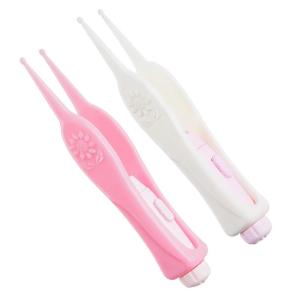 Ear Cleaner Flexible Plastic for Earwax Removal 2Pcs with LED Light