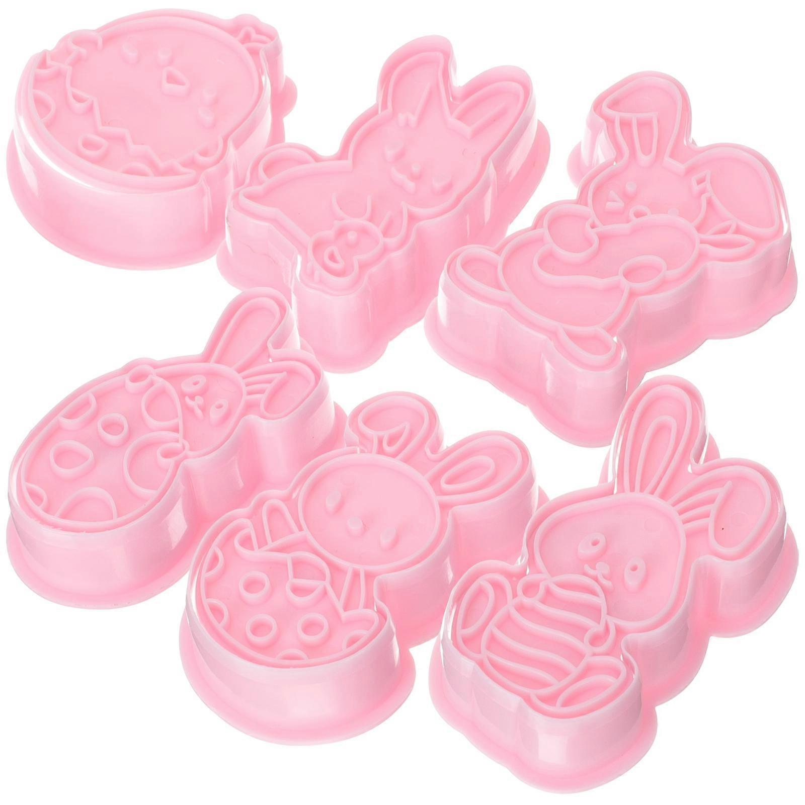 Easter Rabbit Cookie Mold for Baking 6Pcs Biscuit Making Mold Set