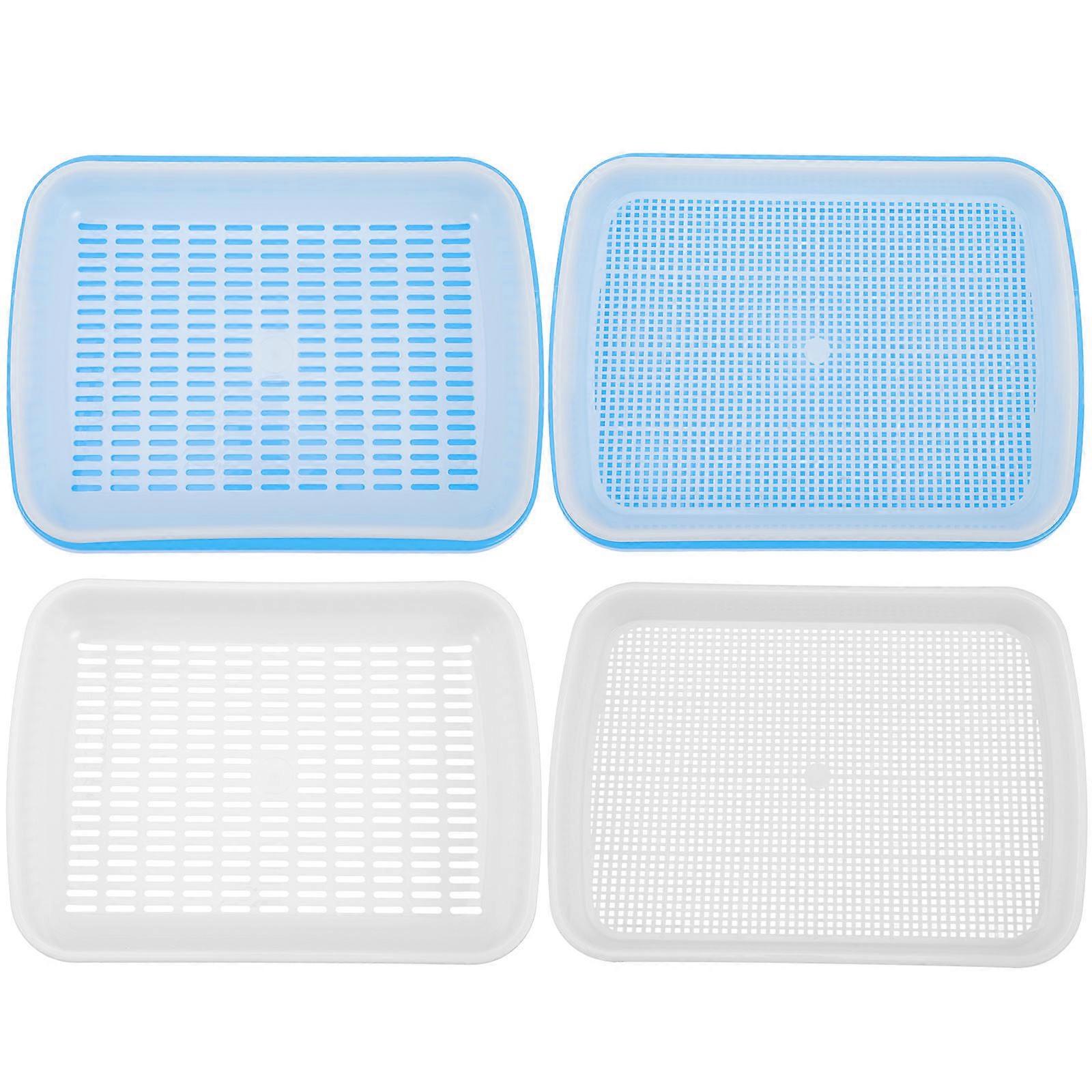 Multi-Function Vegetable Starter Tray for Sprout Growing 1Set Blue