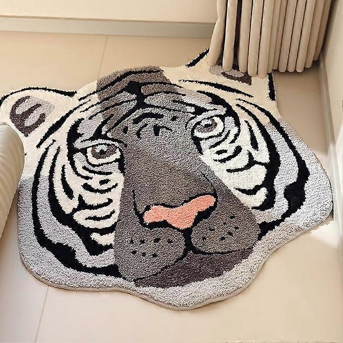 Tiger-shaped rug, irregular decorative rug