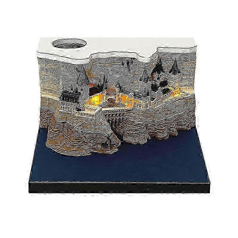 2025 3D Memo Pad Creative Hogwarts Castle Notepad Convenience Stickers Gift Dcor