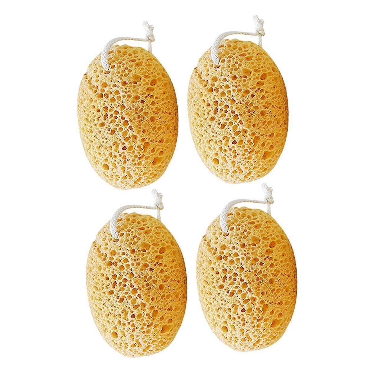 4pcs Honeycomb Bath Sponge Shower Scrubber Gentle Exfoliating Soft Polyurethane for Daily Use