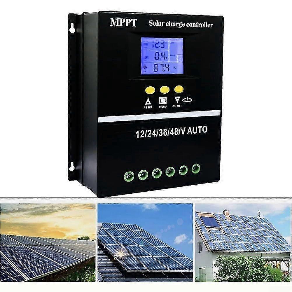 MPPT Solar Charge Controller 100A with Status Indicator, Waterproof Design for 12V/24V Battery Systems