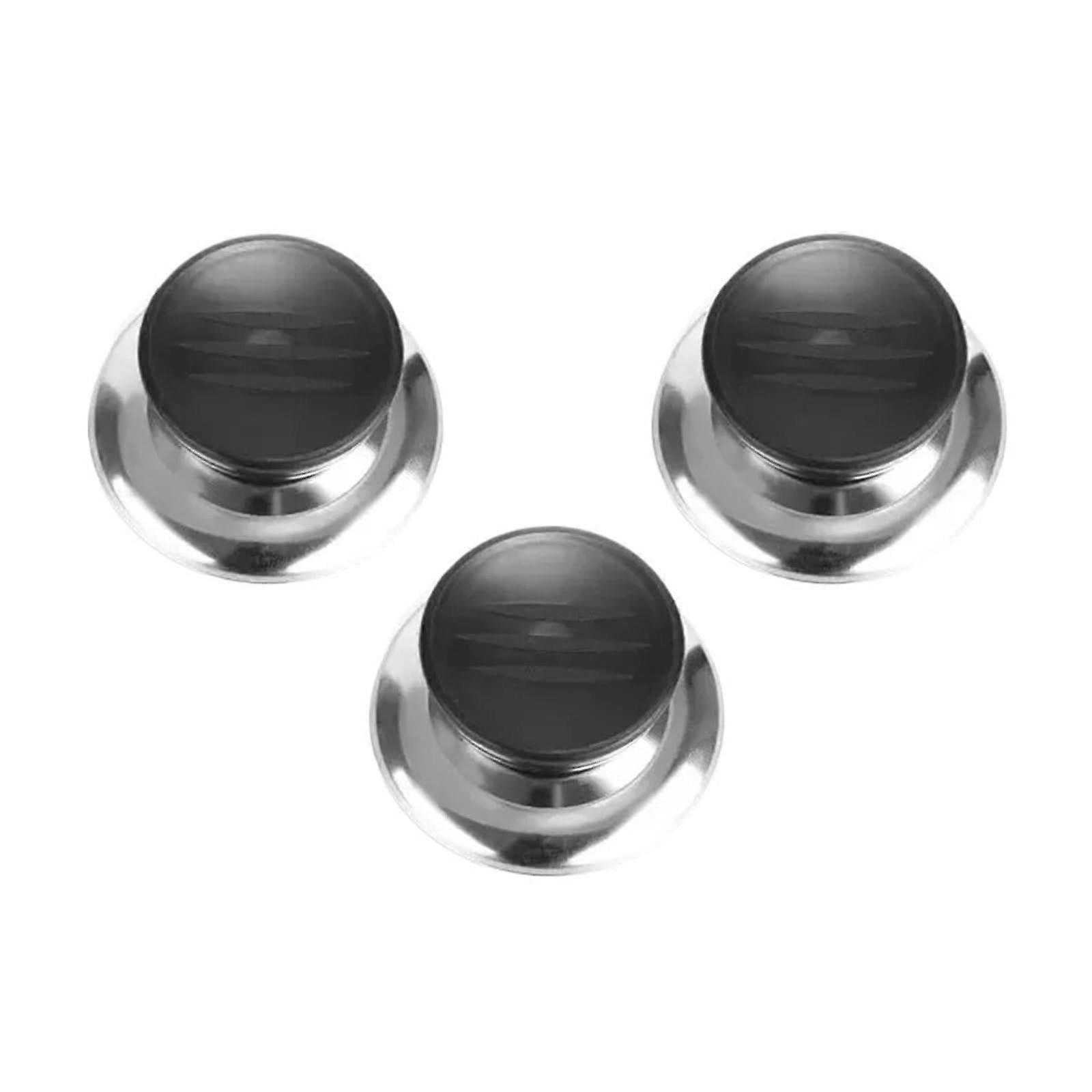 3pcs Universal Pot Lid Replacement Knob Black Plastic Handle for Kitchen Cookware Glass Lids