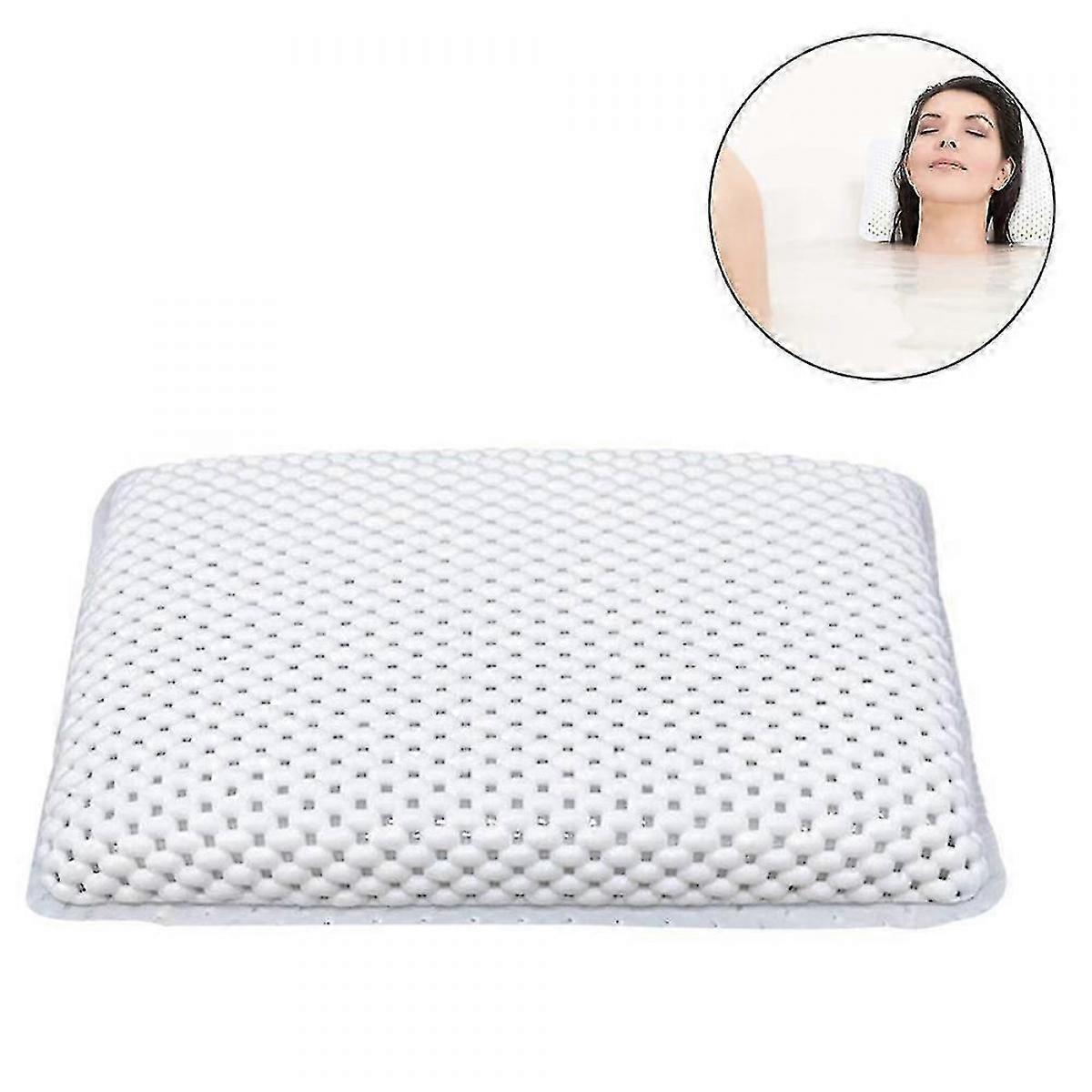 Bath Pillow with 8 Suction Cups, Spa Headrest Neck Pillow