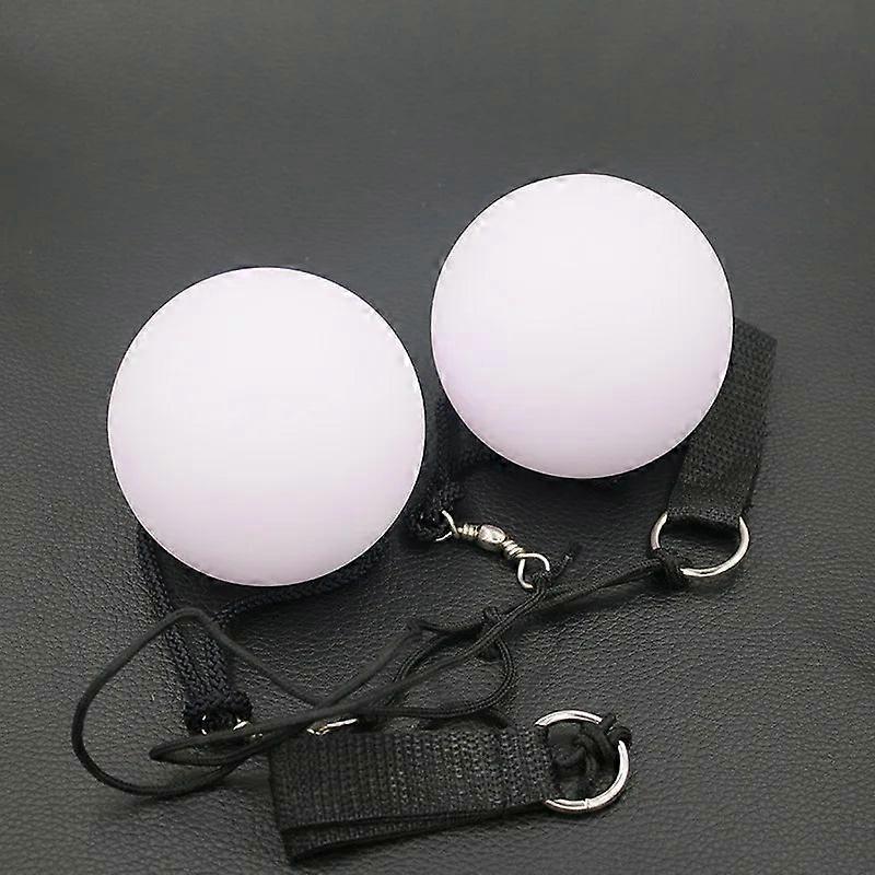 Glow Led Poi Balls For Belly Dance - 2 Pack Stage Performance Hand Props
