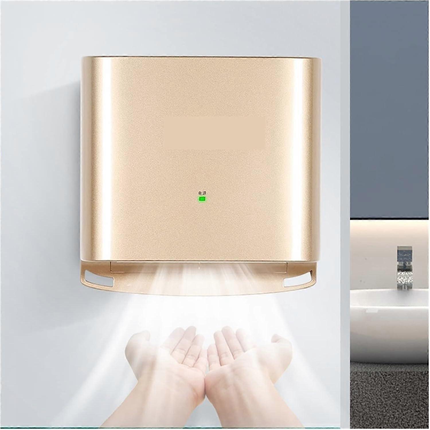 Automatic Gold Wall Mounted Hand Dryer with Fast Drying Smart Sensor for Commercial Bathrooms