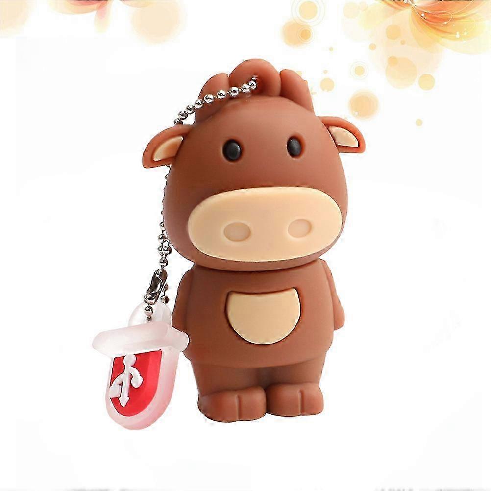 Memory Sticks USB 2.0 Data Transfer U Disk for Digital Data Device Users Needing Data Storage 5.44x3.45x1.97cm Brown PVC 1Pcs