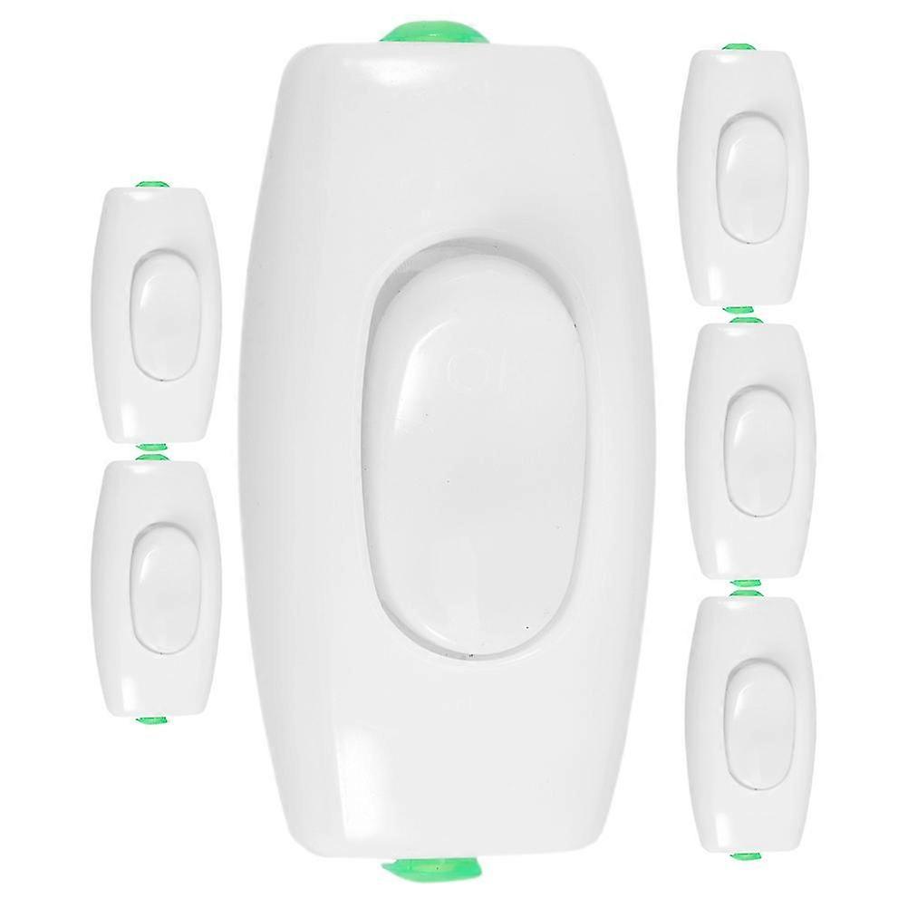 Electrical Rocker Switch Single Pole for Bedside Lamps 6Pcs