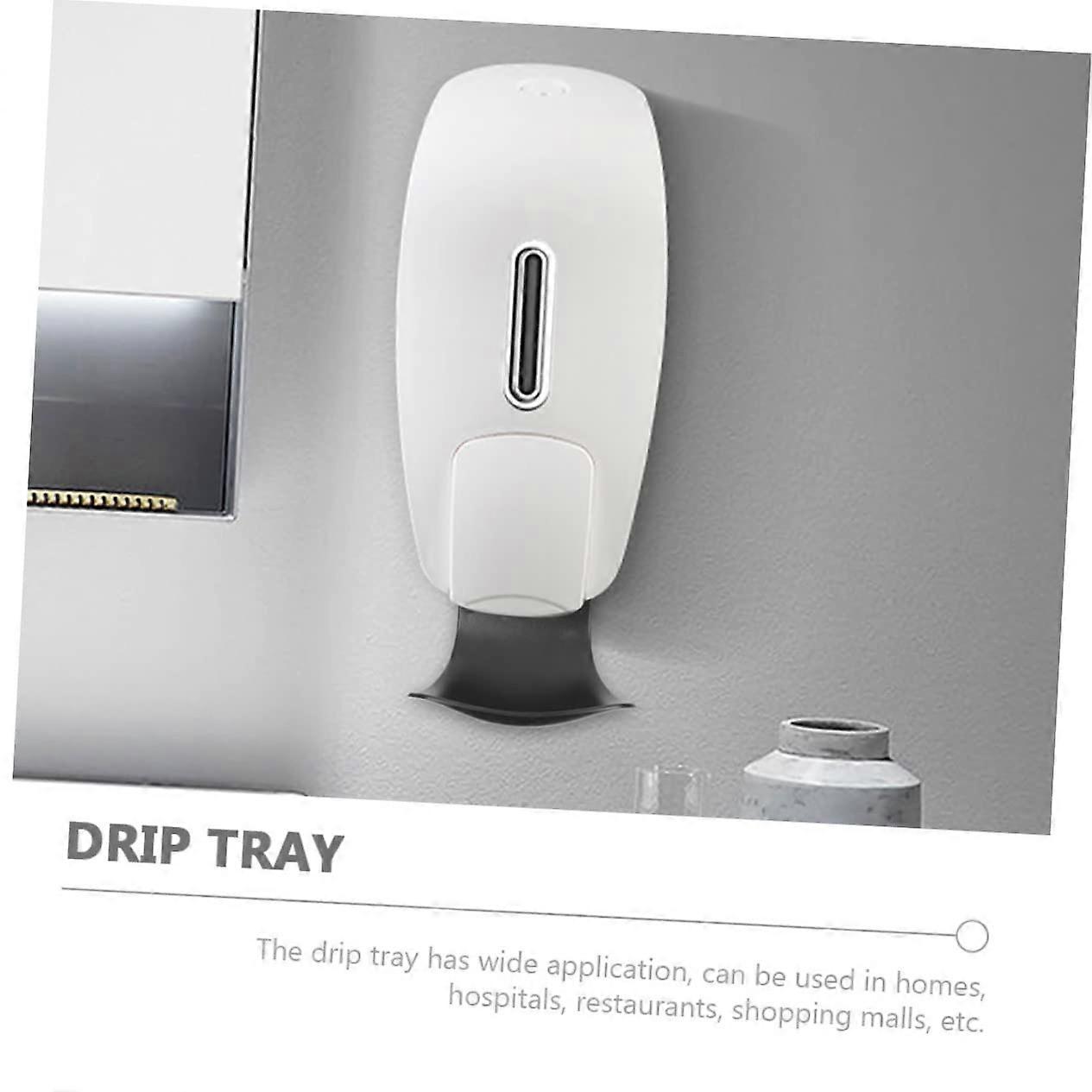 Soap Dispenser Drip Tray Set, Wall Mounted ABS Bathroom Drip Easy Clean Design, 4pcs