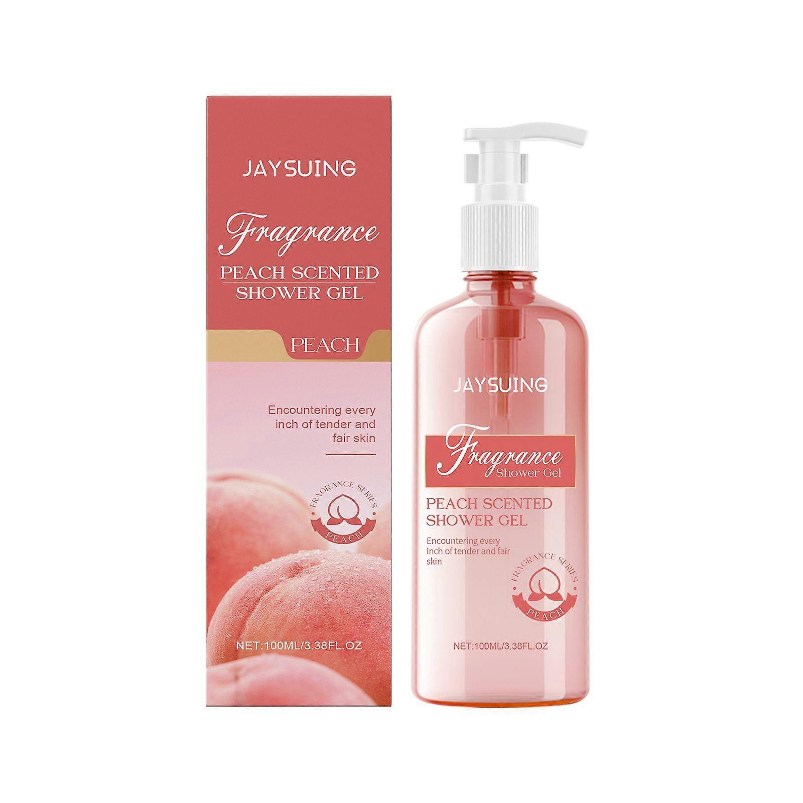 Jaysuing Women's White Peach Scented Shower Gel