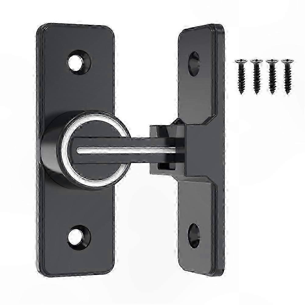 Security door lock with 90-degree angle and flip-type latch