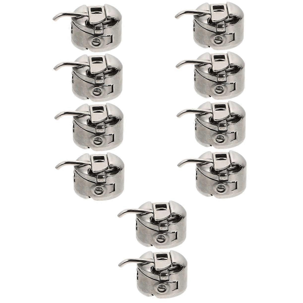 10pcs Industrial Sewing Machine Bobbin Case Replacement Durable Stainless Steel for Smooth Stitching