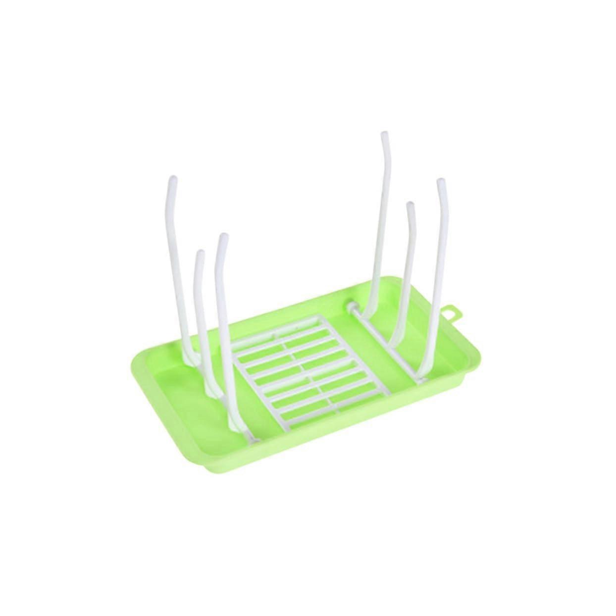 Foldable Baby Bottle Drying Rack SpaceSaving Holder for Nipples Cups Accessories Light Green