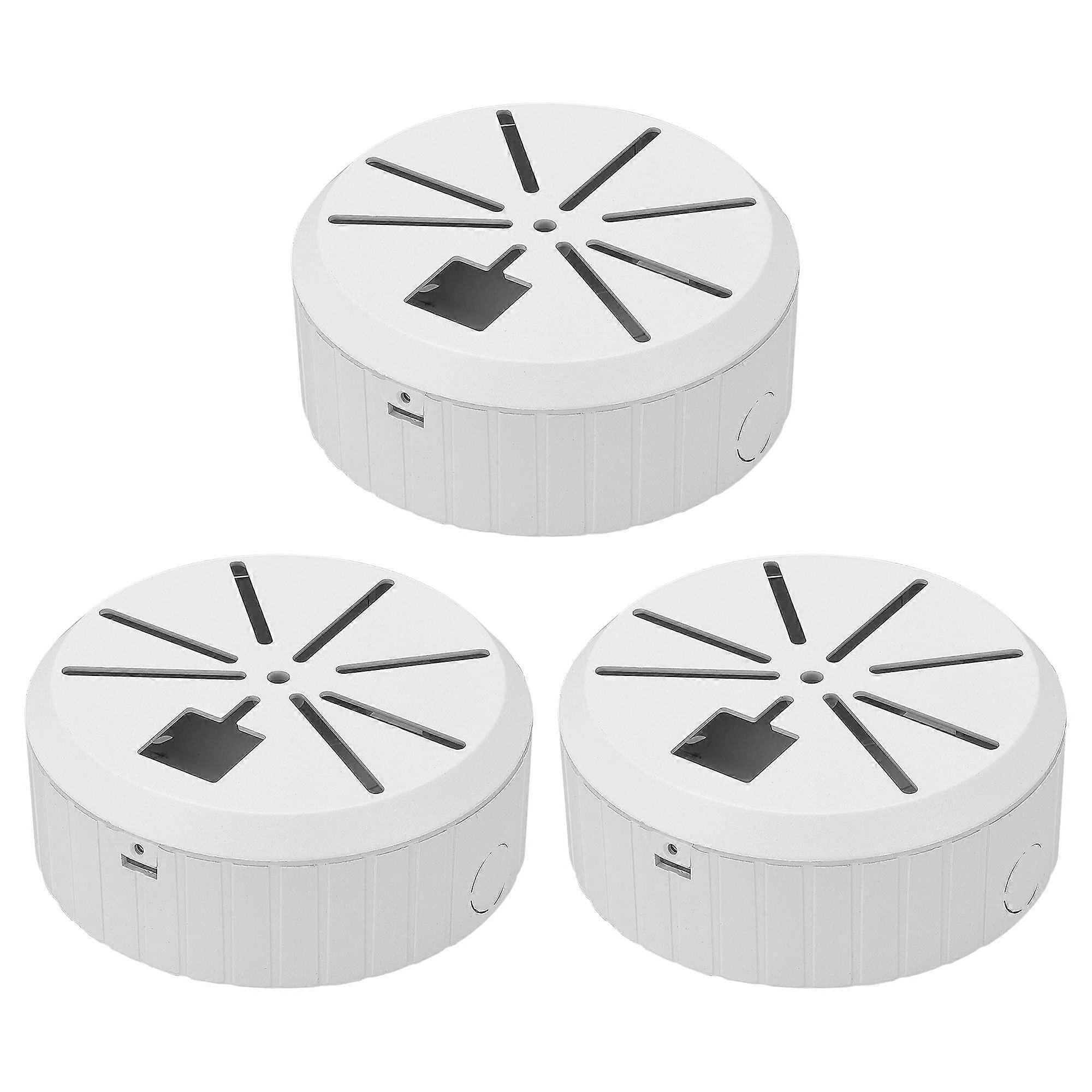 CCTV Camera Wall Mount Set, Plastic Ceiling Bracket 135mm x 53mm, 3 Pack for Home Surveillance