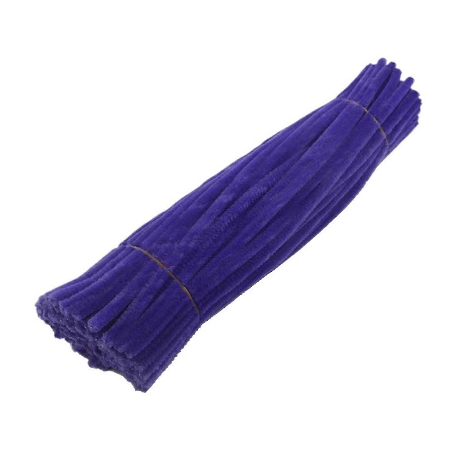 100PCS Deep Blue Pipe Cleaners Soft Flexible Chenille Stems for DIY Crafts and Creative Projects