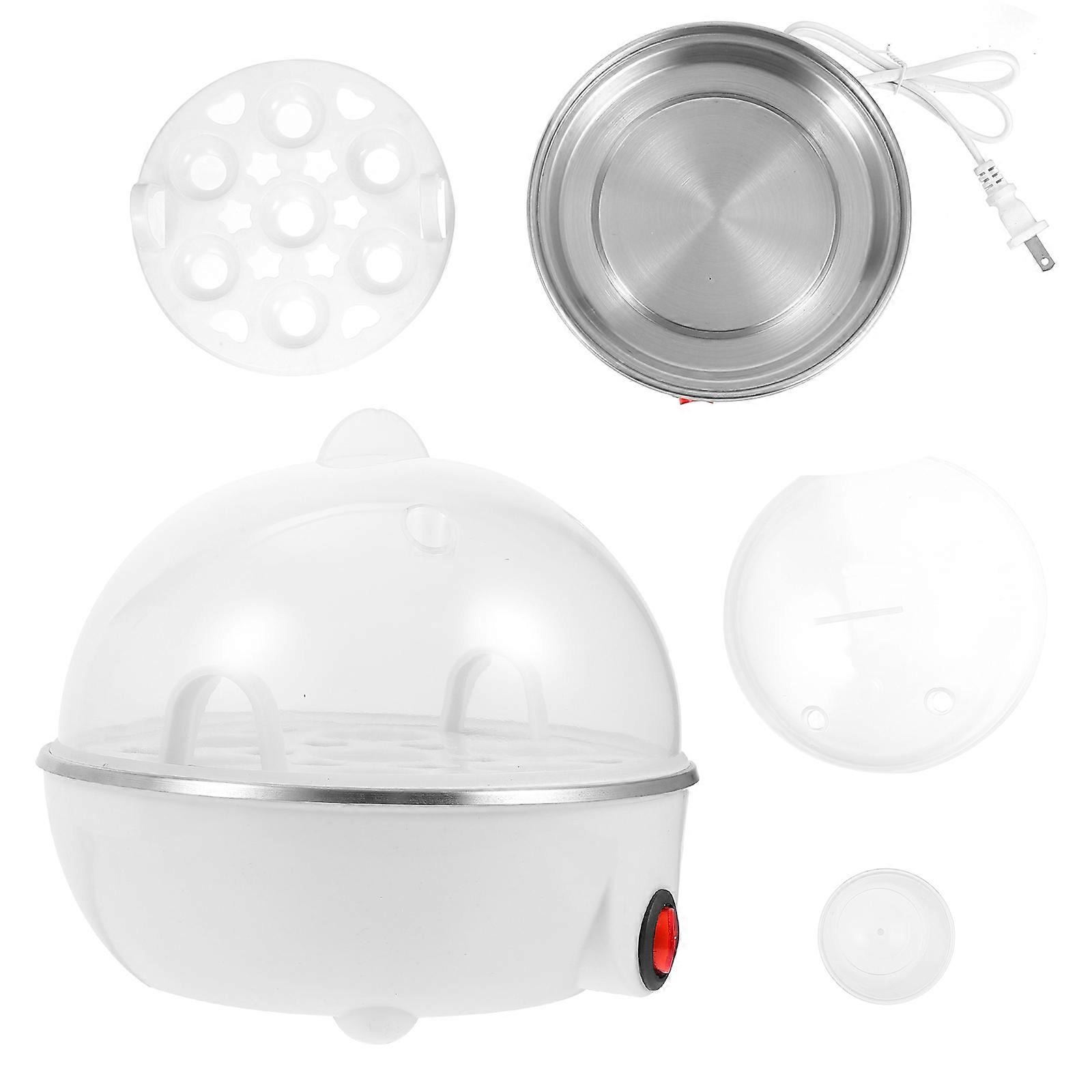 Compact Egg Steamer Food Grade Plastic Round Shape Home Cooking 1Set