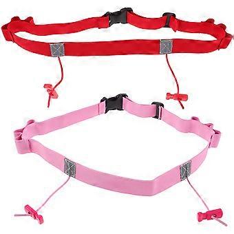 Reflecterende heupband met rugnummer voor hardlopen, 2 stuks, lichtgewicht riem
