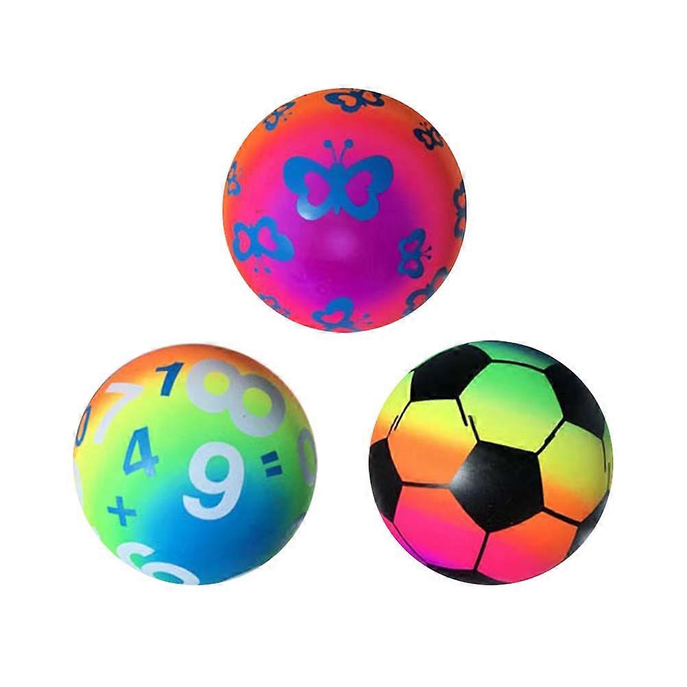 Handball Thickened Rainbow Balls for Playing Use 6Pcs Playground Toy