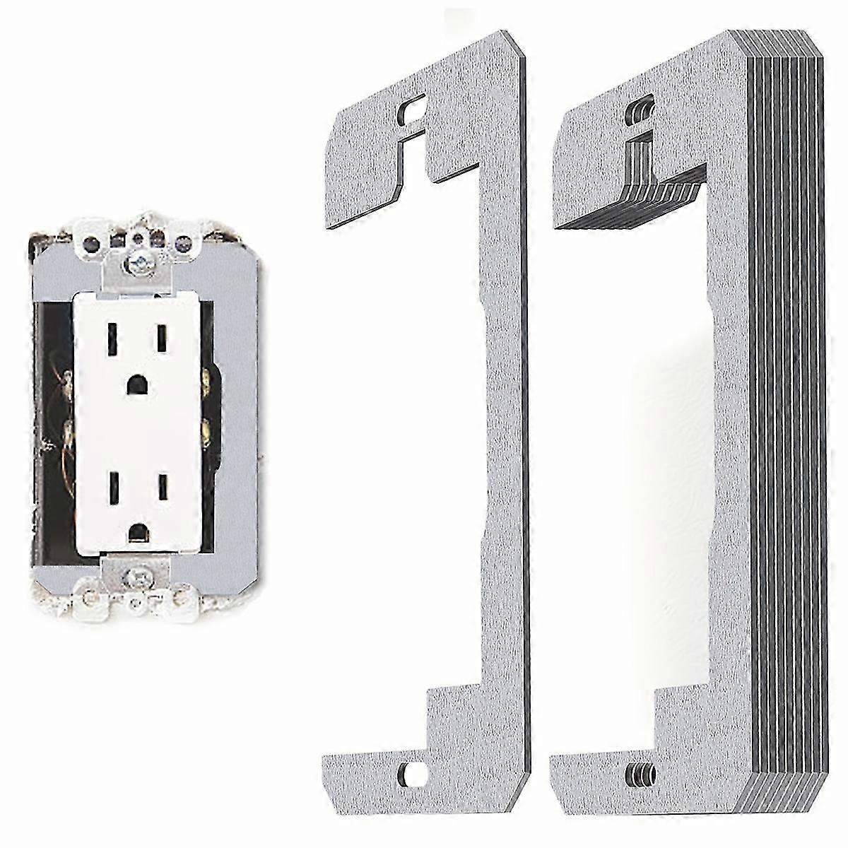10-Pack Outlet Adjustment Plate Spacers - Durable, Self-Leveling Electrical Socket Extenders for Une