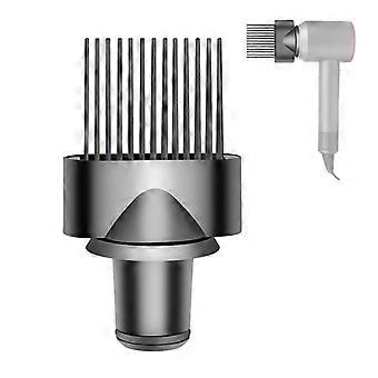 Kamopzetstuk met brede tanden, compatibel met de Dyson Supersonic haardroger, grijs