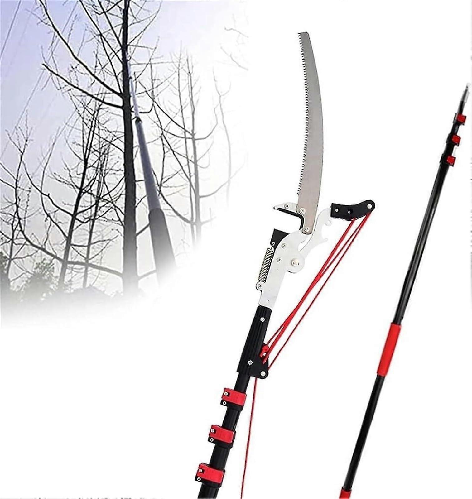 18ft Telescopic Pole Saw for Tree Pruning, Long Reach Extendable Tree Trimmer for Branches