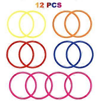 TOYMYTOY 12 stuks diverse kleuren gooien ringen voor carnaval tuin achtertuin outdoor games (willekeurige kleur)