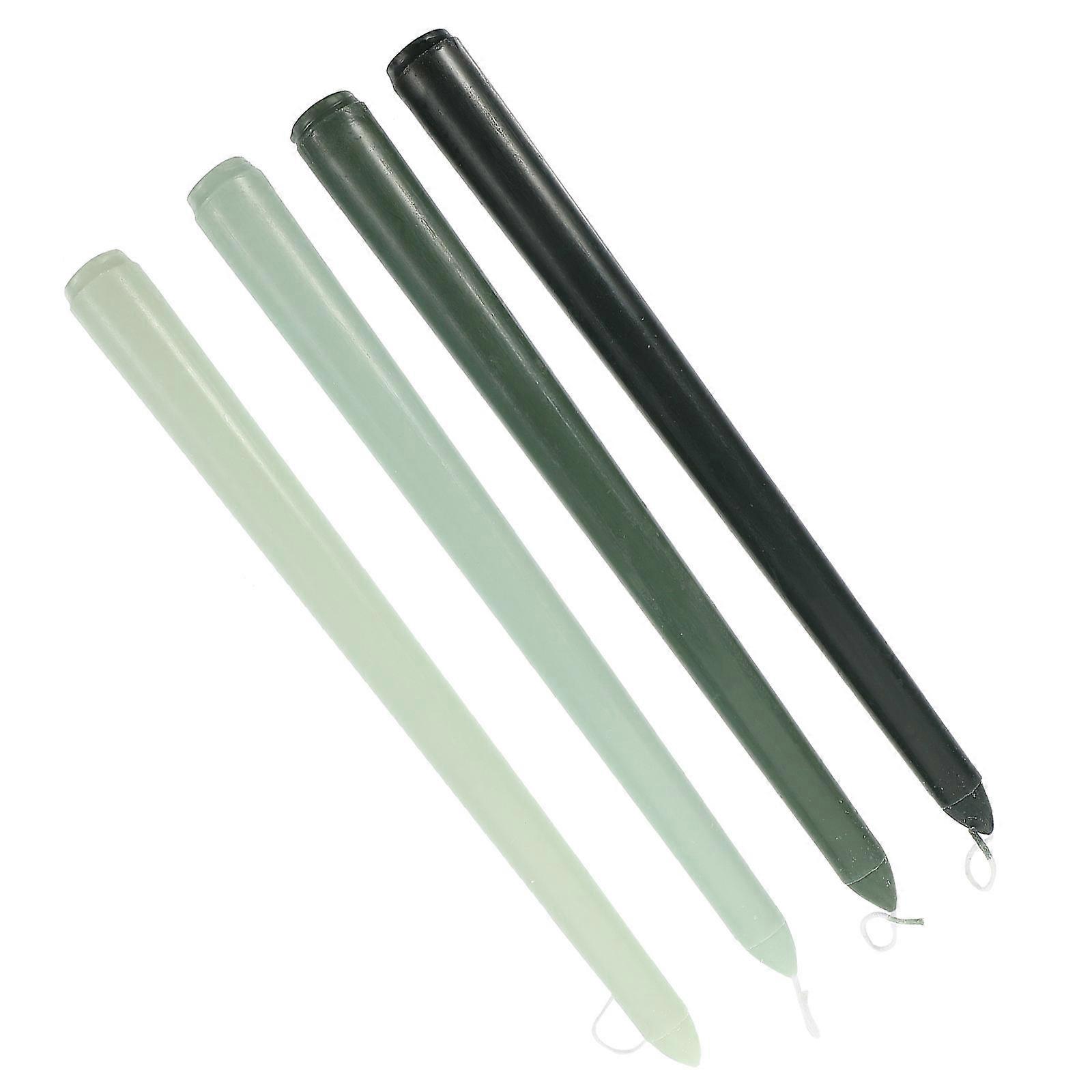 Long Pole Candles Romantic Candle for Decor 4Pcs Green Scented Set