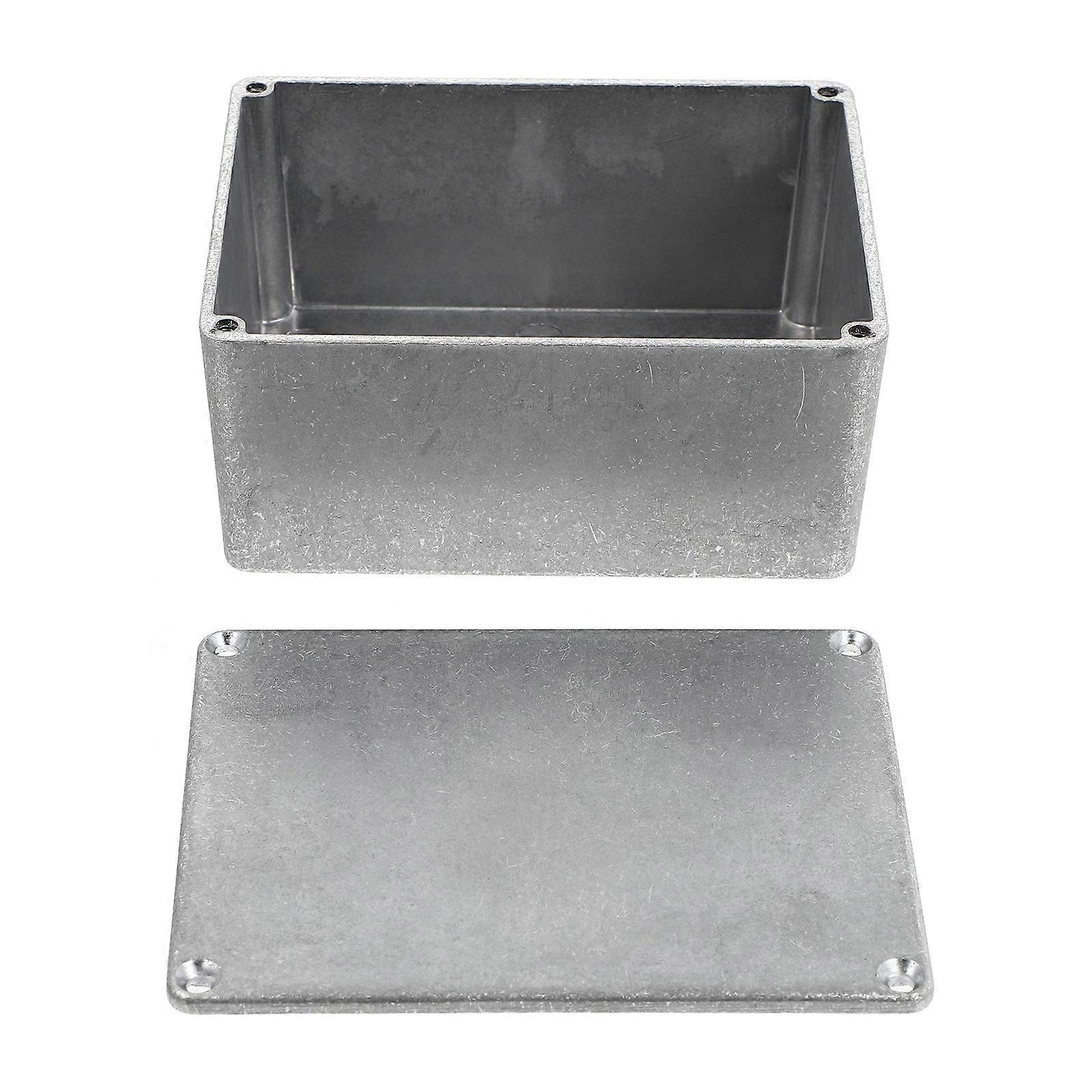 1 stk. aluminiums stompboksetui til gitarpedaler (sølv)