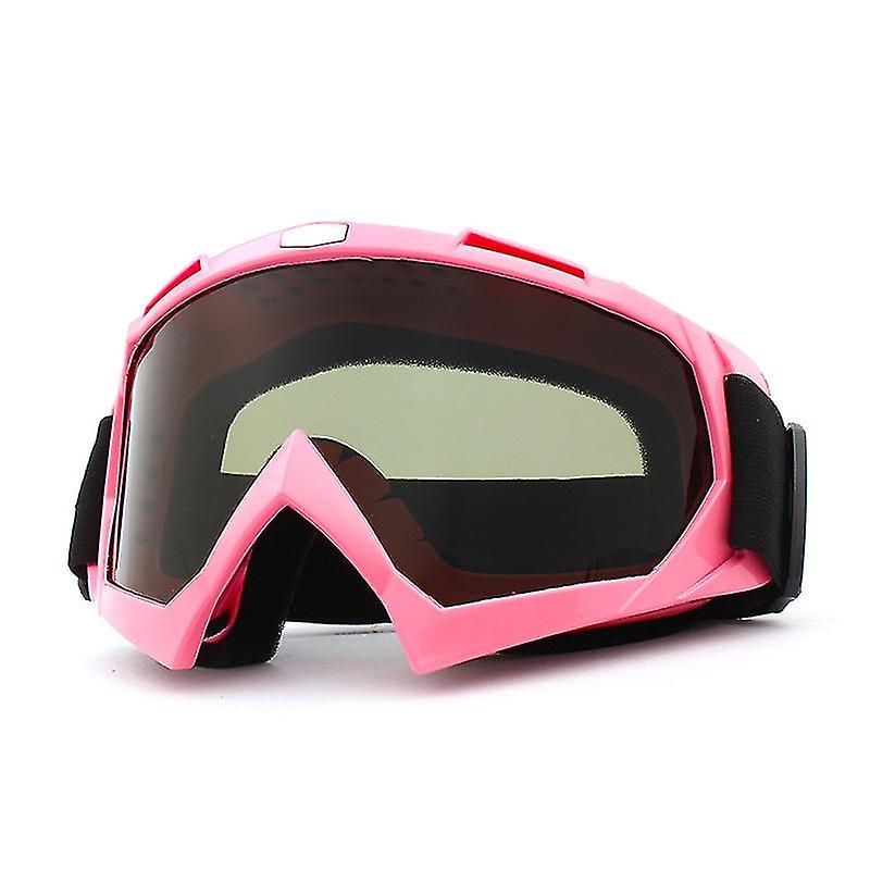 Pink Frame + Grey Lenses Wild Motorcycle Goggles