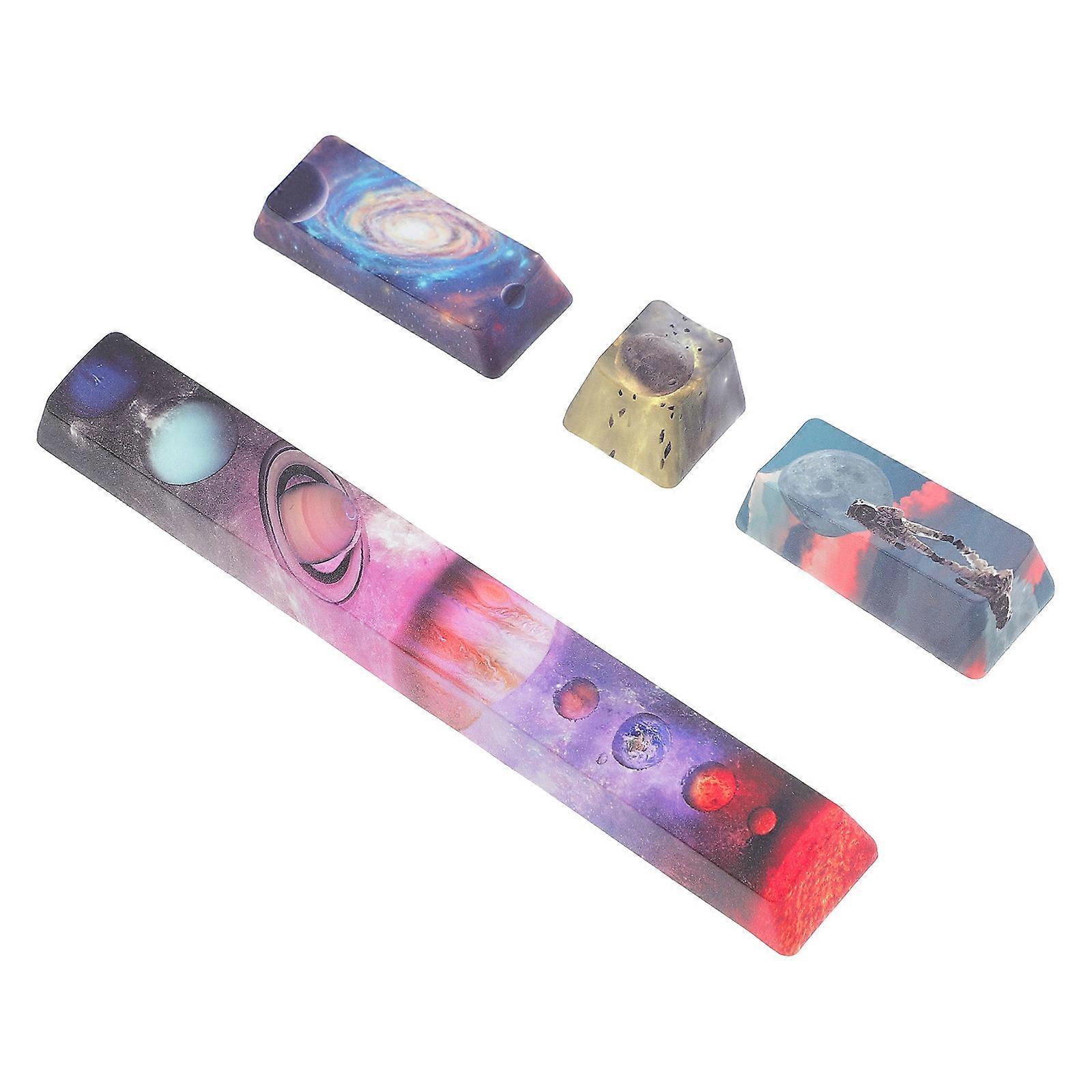 Colorful Keycap Pbt Keyboard Accessory for Decor 4Pcs Durable Replacement Key Caps
