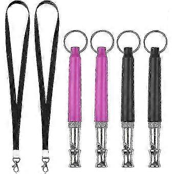 4pcs Ultrasonic Dog Whistles, Professional Stainless Steel Training Whistles A