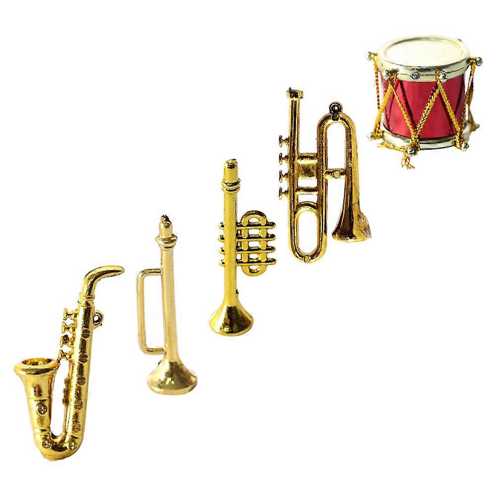 Mini Saxophone Classical Instrument Model for Decor 1Set Plastic