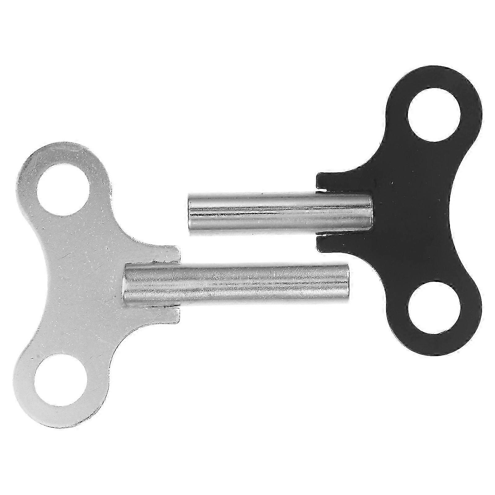 Clock Winding Key Replacements Steel Clock Tool for  Use Rectangular Shape 2Pack