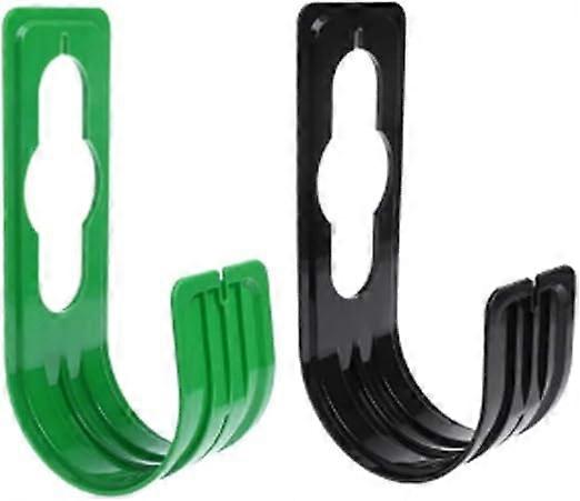 2 plastic retractable hose hangers