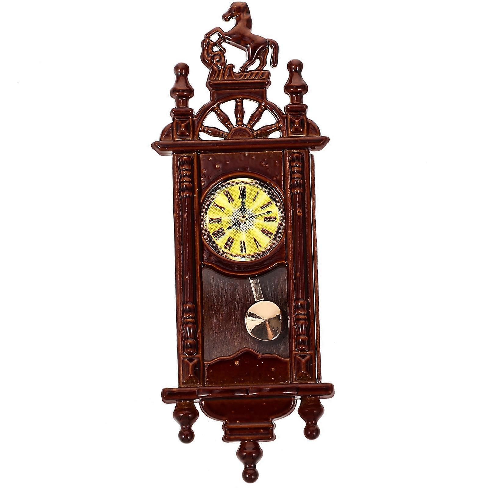 Wall Clock Decor Photography Props Mini Wall Clock Toy Wall Clock Model Decor