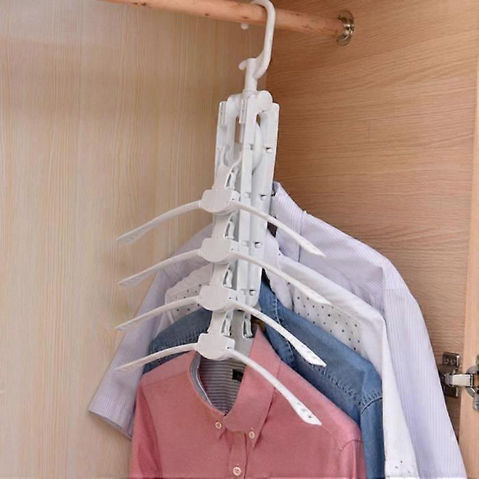 LEEGOAL Foldable Hanger, Space Saving Hanger, White