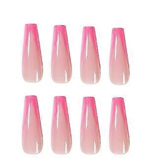 Extra Long Fake Nails Glue On Nails-nude Red