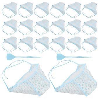 Touca de tingimento de cabelo azul 28.00X15.00X0.50cm Verifique a situação de tingimento para uso doméstico 22Pcs