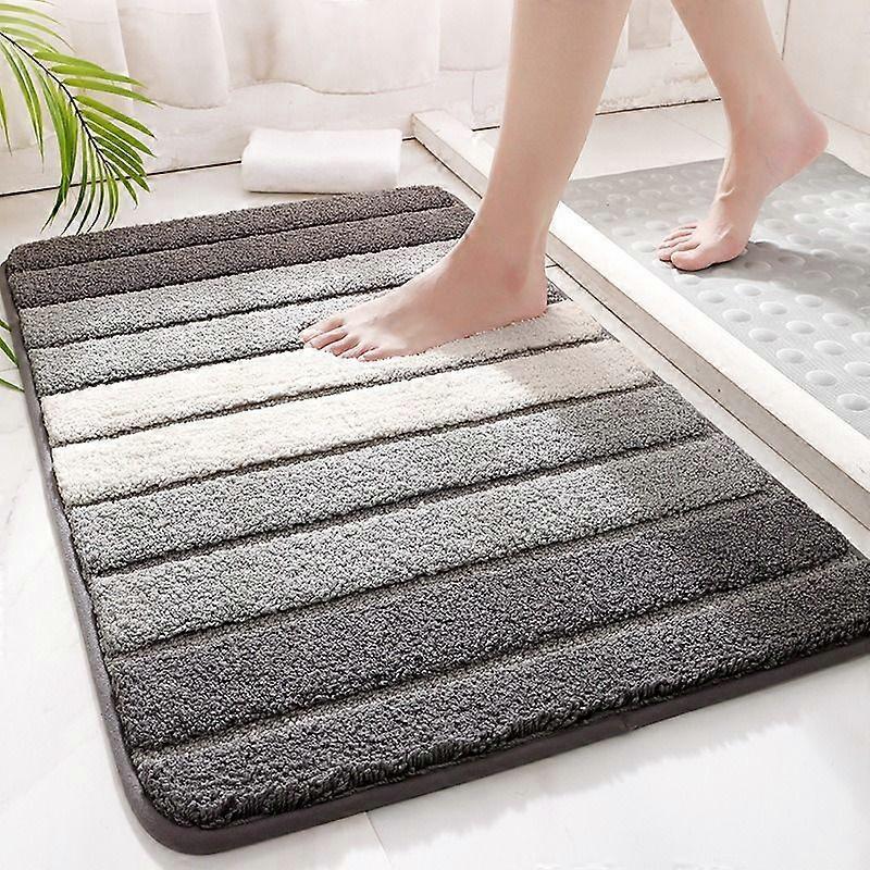 Microfiber bath mat, super absorbent, 40 x 60 cm, grey