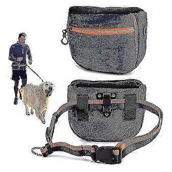 Dog Treat Pouch, Dog Training Pouch Bag With Adjustable Waistband And Built-in Dog Waste Bag Dispenser, Auto Closing Portable Dogs Walking Bag, 4 Ways