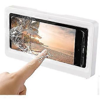 Bathroom Phone Case Waterproof Wall Mount Phone Holder Shower Phone Holder Glass Mirror Shower Mountable Sealing Storage Box Phone Shell For Hanging P