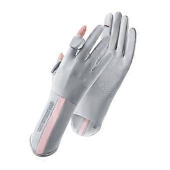 Damen-Sommer-Sonnenschutz-Fahrradhandschuhe mit Touchscreen-Funktion, Vollfinger-Autohandschuhe für Pendler, Reisen und Outdoor-Aktivitäten