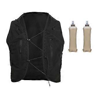 Lightweight Running Hydration Vest with 2 Water Bottles, Breathable Multi Pocket Pack for Marathon Hiking M