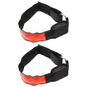 2 st säkerhetsbältesljus reflekterande LED-armband ljusrem nattvarigt ljus