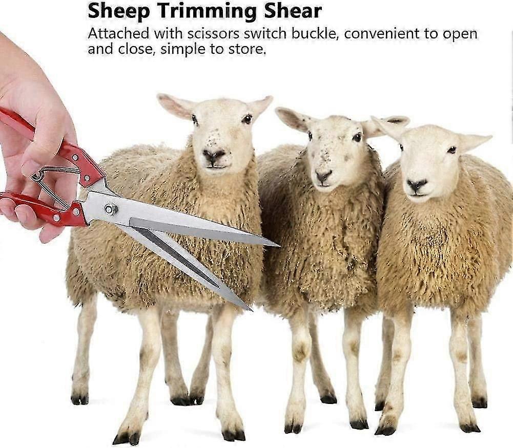 2024 Goat Scissors, Sheep Shears, Stainless Steel Wool Shears Multi-Function Manual Wool Scissors Spring