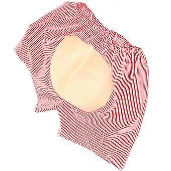 Adult Hilarious Mooning Shorts Pants Print Pattern EVA Butt Costume Bottoms for Costume Party (Red White Strip)