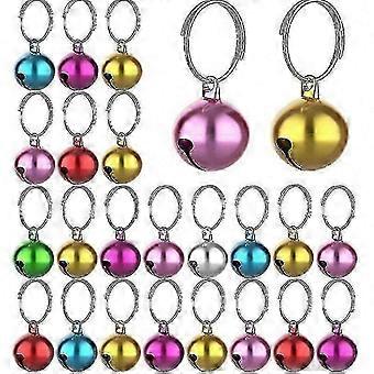 24pcs 14mm Metal Bell Pendants compatible with Dog Cat Collar, Adorable Pet Bells