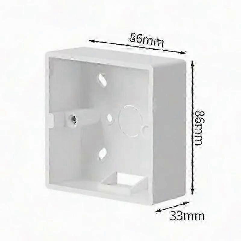 86mm Plastic External Mounting Box Standard 86 Type Wall Surface Switch Socket Box Depth 35mm compatible with Electrical Installation