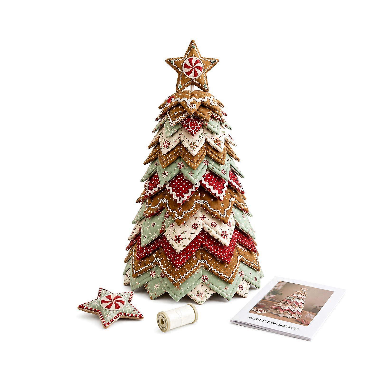 Christmas Tree Quilt Set  Brown Star Patchwork Design
